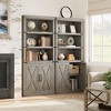 CuisinSmart 68.7" Tall 5-Shelf Bookcase, Farmhouse Wooden Bookshelf, Freestanding 5-Tier Display Cabinet for Living Room, Bedroom, Office - 3 of 4