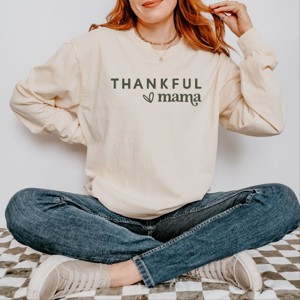 Simply Sage Market Thankful Mama Bold Heart Garment Dyed Long Sleeve - 1 of 4
