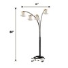VYNXARIA 84"Elegant Black 4-Head Crystal-Inspired Arch Floor Lamp for Stylish Ambient Lighting in Modern Living Spaces - 3 of 4