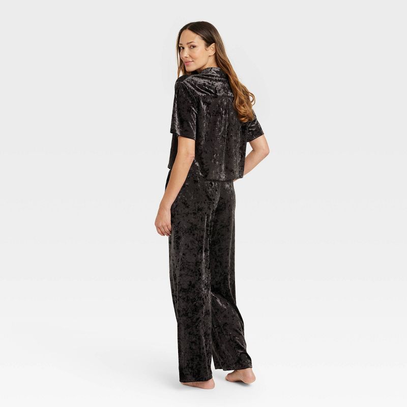 Women's Luxe Velour Pajama Set - Stars Above™, 2 of 8