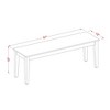 East West Furniture,Capri bench with wood seat in Oak Finish - 3 of 3