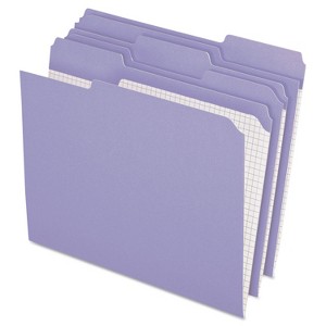 Pendaflex Reinforced Top Tab File Folders 1/3 Cut Letter Lavender 100/Box R15213LAV - 1 of 3