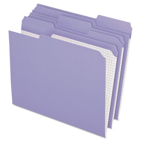 Pendaflex Reinforced Top Tab File Folders 1/3 Cut Letter Lavender 100/Box  R15213LAV