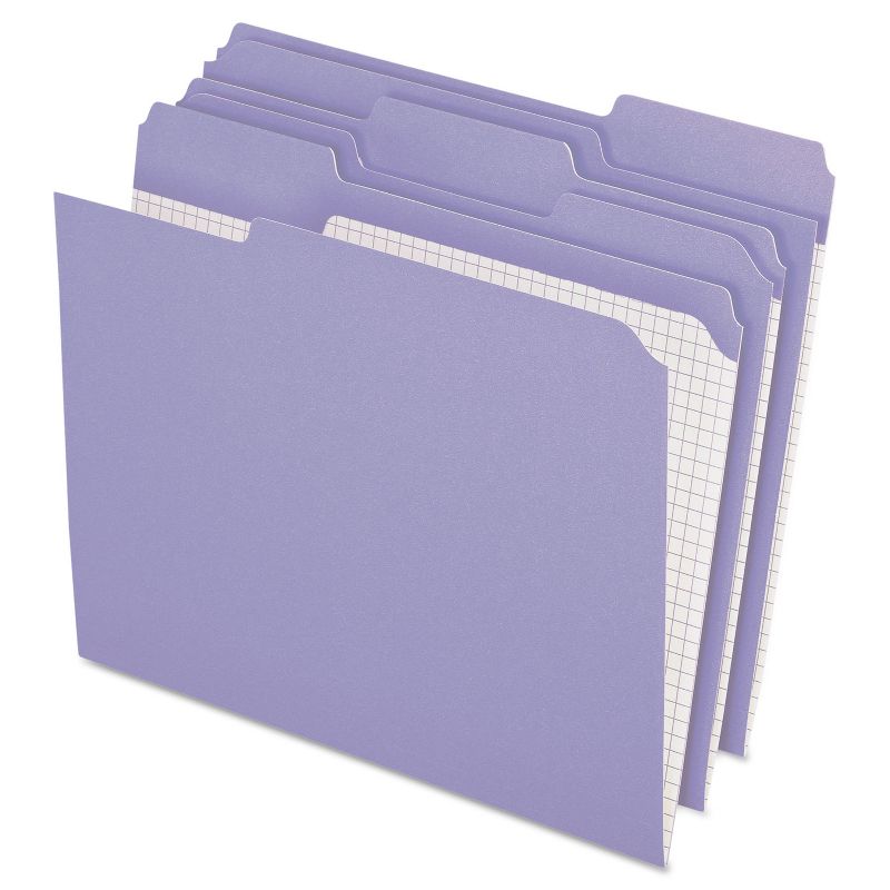 Pendaflex Reinforced Top Tab File Folders 1/3 Cut Letter Lavender 100/Box R15213LAV, 1 of 4