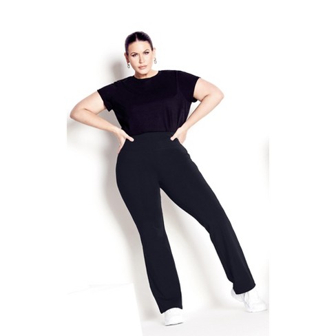 AVENUE | Women's Plus Size Supima® Active Pant Black - petite - 14W/16W
