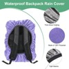 Unique Bargains Waterproof Backpack Rain Cover with a Vertical Reflective Strap for Hiking/Biking 1 Pc - 2 of 4