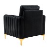 Set of 2 Iapygia Contemporary Tufted Wooden Upholstered Club Chair with Metal Legs for Bedroom Club Chair| ARTFUL LIVING DESIGN - 4 of 4