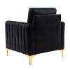 Set of 2 Iapygia Contemporary Tufted Wooden Upholstered Club Chair with Metal Legs for Bedroom Club Chair| ARTFUL LIVING DESIGN - image 4 of 4