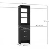 Aheaplus 21''-96'' Adjustable Closet System with 3 drawers, Hanging Rods, Storage Shelves - 3 of 4