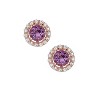 Designs By Gioelli 14K Rose Gold Over Sterling Silver Amethyst Stud Earrings - 3 of 3