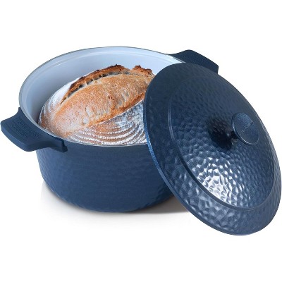 Gotham Steel 5QT Hammered Dutch Oven Ceramic Nonstick Lightweight Self Basting Lid