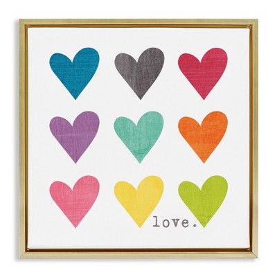 Stupell Industries Alternating Patterned Hearts, 25" x 25"