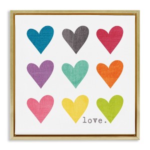 Stupell Industries Alternating Patterned Hearts, 25" x 25" - 1 of 4