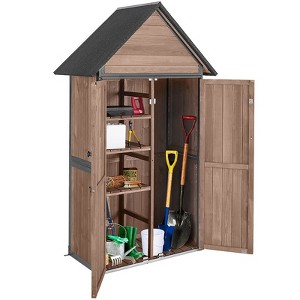 Aivituvin Outdoor Storage Shed Cabinet| Metal Frame for Stability-AIR7004/7004-B/7005 - 1 of 4