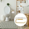 Unique Bargains Wall Mount Aluminum Acrylic Bathroom Toilet Paper Holder Gold Tone Clear 1 Pcs - 2 of 4