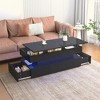 KIGFTSOD Three-Tier Foldable Coffee Table with Drawers for Living Room Home Furniture - 2 of 4