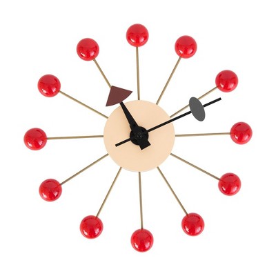 13" LeisureMod Concordia Modern Round Wall Clock