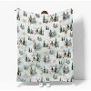 Lomsoe Christmas Flannel Blanket Throw, Christmas Trees Reindeer Snow Soft Flannel Blankets for Couch Sofa Bed. - 3 of 4