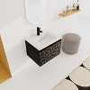 48''/24"/30"W Floating Wall-Mounted Bathroom Vanity with Unique Pattern Finish & Soft-Close Cabinet Door 4S - ModernLuxe - 2 of 4