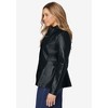 Jessica London Women's Plus Size Leather Peplum Jacket - 4 of 4