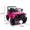 Lomsoe 12V Kids Ride-On Truck Car with Remote Control, 2WD, Shock Absorption, USB/MP3, Bluetooth, LED Lighting - 2 of 4