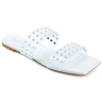 Journee Collection Womens Katari Tru Comfort Foam Slide Low Block Heel Sandals