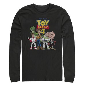 Men's Toy Story Character Logo Party Long Sleeve Shirt - 1 of 3