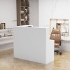 FUFU&GAGA Modern L-Shaped Solid + Manufactured Wood Reception Desk - 3 of 4