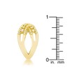 Slickblue 0.37ct CZ Goldtone Criss-Cross Cocktail Ring, Fashionable Design with Clear Stones for Women, Size 5-10 - 4 of 4