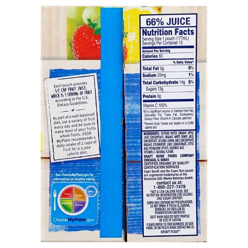 capri sun apple juice nutrition facts