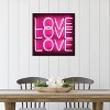 Neon Love Love Love Pink on Black by Hailey Carr Unframed Wall Canvas - iCanvas - 4 of 4