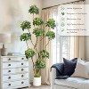 Tall Fake Plant Indoor, Faux Floor Tree Fake Trees in Decorative White Planter with Multiple Trunks Design - 2 of 4