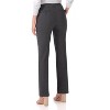 Rekucci Women's Smart Stretch Straight Leg Dress Pants with Zipper Closure – Office to Evening Wear - Dark Charcoal Stripe, 6 - 3 of 4
