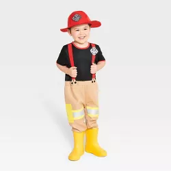 Toddler Fire Fighter Halloween Costume Jumpsuit with Hat - Hyde & EEK! Boutique™