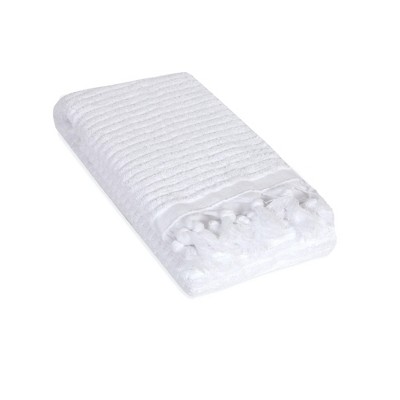 Olive & Linen Ribbed Loom Terry Hand Towel