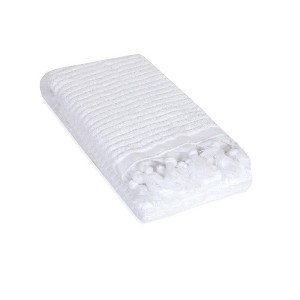 Olive & Linen Ribbed Loom Terry Hand Towel - 1 of 4