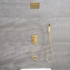 Sumerain Tub and Shower Faucet System , Waterfall Tub Spout and Pressure-Balanced Valve Brushed Gold - 4 of 4