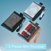 Unique Bargains Portable Mini Zipper Mesh Bags 4.33"x2.95" Black Blue Green Pink Gray 3 Pcs - 2 of 4