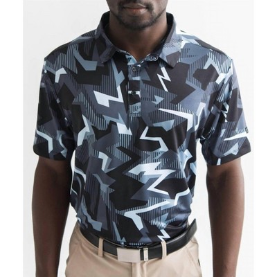 Men's Graphite Glitch Golf Polo - Yatta Golf