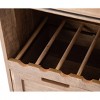 Weston Sliding Barn Door Wine Cabinet Natural - Boraam: Storage for Dining, Holds 4 Bottles & Accessories - 4 of 4