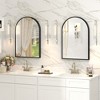 Apmir Arched High-Strength Tempered Glass and Aluminum Alloy Framed French Cleat Mounted Wall Decor Bathroom Vanity Mirror with 5-Year Warranty - 3 of 4