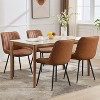 2-Piece Dining Chair Set, Faux Leather, Suitable for Kitchen and Dining Room, Comfortable Modern Metal Leg Chairs, Upholstered Side Chair - 4 of 4