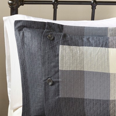 Gray King Herringbone Microfiber Comforter Set