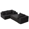 108" Chenille Modular L-Shaped Sectional Sofa with Left Chaise & 6 Pillows - 3 of 4