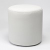 KINWELL Round Upholstered Pouf Ottoman Footrest - 3 of 4