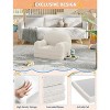 Kids Couch, 2-in-1 Convertible Teddy Fleece Fabric Toddler Sofa Chair, Soft Fold Out Couch Lounger for Kids, Comfy Children's Sofa Bed for Playroom - 4 of 4