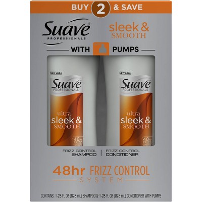 Suave Professionals Sleek Shampoo and Conditioner - 50 fl oz