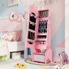 Costway Kids Vanity Set Princess Makeup Dressing Table & Chair Set with Kids Jewelry Armoire White/Pink - 2 of 4