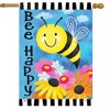 Briarwood Lane Spring House Flag 40x28 For Outdoor Bee Happy Bumblebee For Spring House Flag - 2 of 4