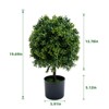 20 Inch Artificial Topiary Ball Tree Set of 2, Faux Potted Boxwood Topiary Plant, Fake Shrubs Tree in Pot for Front Door Home Balcony Backyard - 2 of 4
